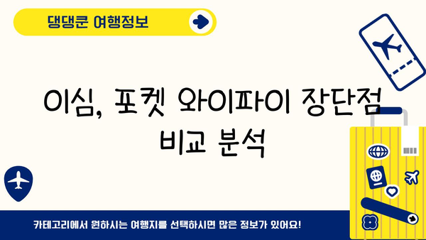 일본 여행 필수템| 도쿄 이심 vs 포켓 와이파이 비교 가이드 | 일본 여행 준비, 통신, 데이터 로밍