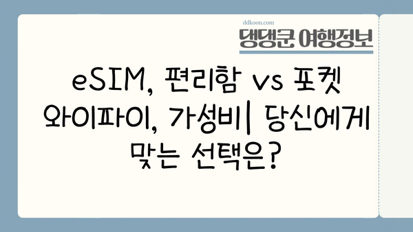 일본 도쿄 여행 필수품| eSIM vs 포켓 와이파이, 어떤 게 나을까? | 일본 여행, 도쿄, eSIM, 포켓 와이파이, 통신, 인터넷