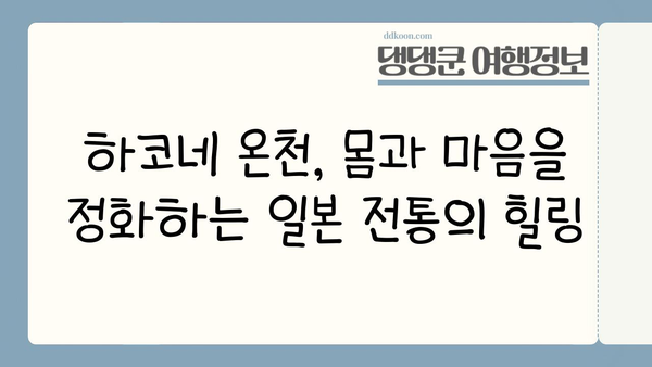 하코네 온천에서 만나는 일본 전통 온천 문화의 매력 | 하코네 여행, 온천 체험, 일본 문화