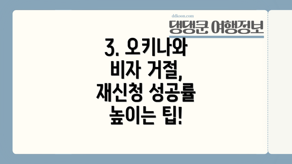 3. 오키나와 비자 거절, 재신청 성공률 높이는 팁!