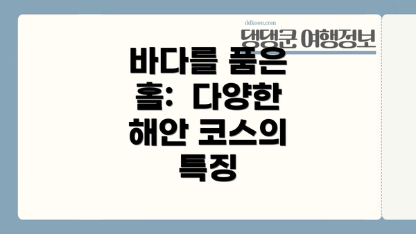 바다를 품은 홀:  다양한 해안 코스의 특징