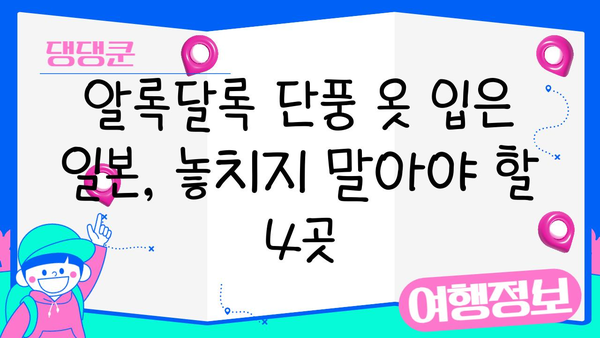 11월 일본 단풍 절경! 놓치지 말아야 할 4곳 명소 추천 | 단풍여행, 일본여행, 가을여행