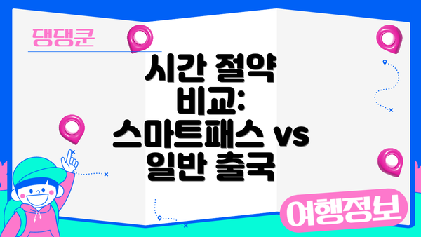 시간 절약 비교: 스마트패스 vs 일반 출국