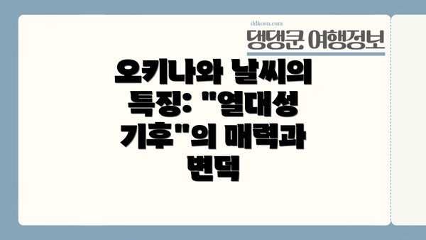 오키나와 날씨의 특징: "열대성 기후"의 매력과 변덕