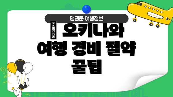 💰 오키나와 여행 경비 절약 꿀팁