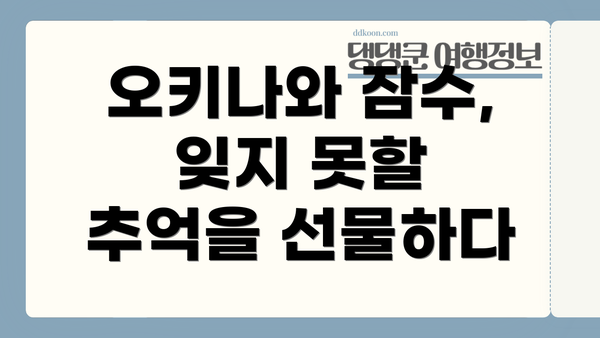 오키나와 잠수, 잊지 못할 추억을 선물하다