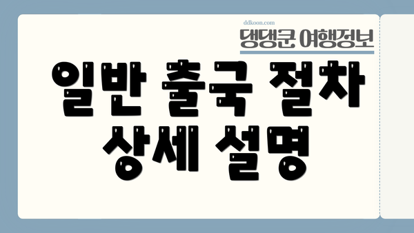 일반 출국 절차 상세 설명