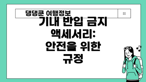 기내 반입 금지 액세서리: 안전을 위한 규정