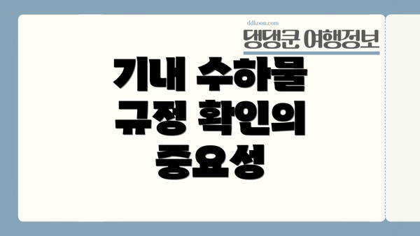 기내 수하물 규정 확인의 중요성