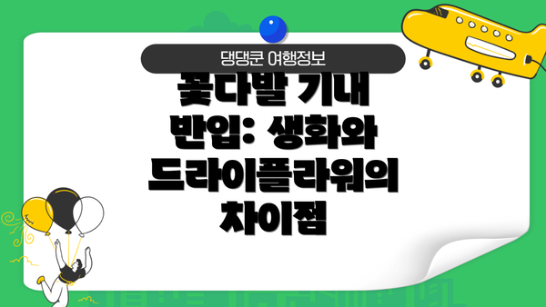꽃다발 기내 반입: 생화와 드라이플라워의 차이점