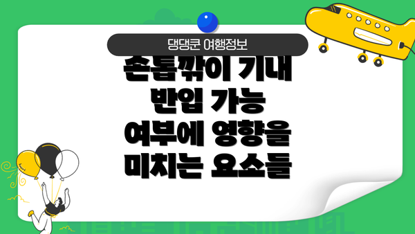손톱깎이 기내 반입 가능 여부에 영향을 미치는 요소들