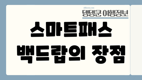 스마트패스 백드랍의 장점