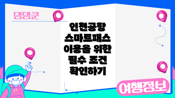 인천공항 스마트패스 이용을 위한 필수 조건 확인하기
