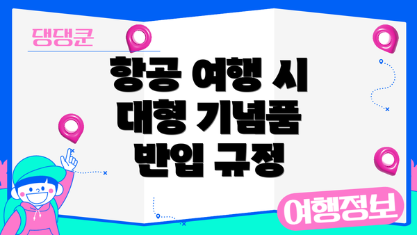 항공 여행 시 대형 기념품 반입 규정