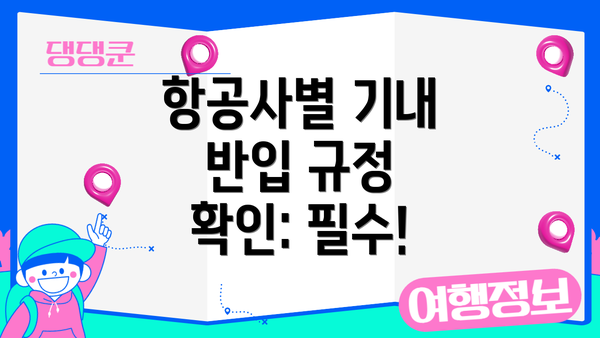 항공사별 기내 반입 규정 확인: 필수!