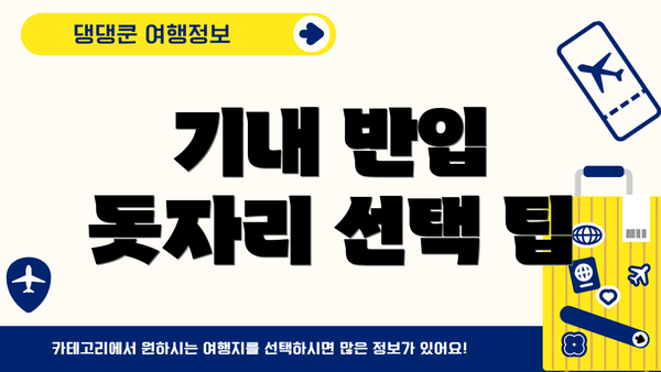 기내 반입 돗자리 선택 팁
