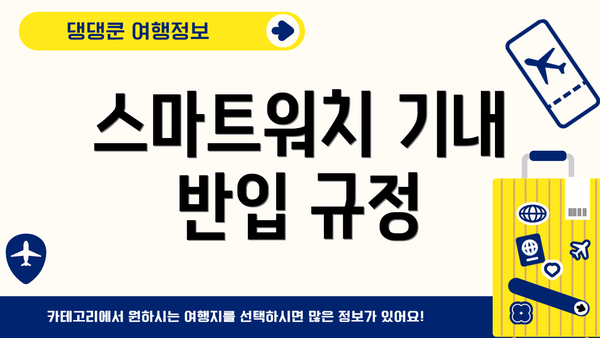 스마트워치 기내 반입 규정